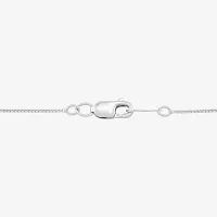 Womens Lab Created Blue Opal Sterling Silver Pendant Necklace