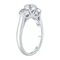 Floating Diamonds (F / Vs2) Womens 2 CT. T.W. Lab Grown White Diamond 14K Gold 3-Stone Engagement Ring