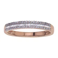 1/4 CT. T.W. Natural White Diamond 10K Rose Gold Anniversary Wedding Band