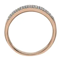 1/4 CT. T.W. Natural White Diamond 10K Rose Gold Anniversary Wedding Band