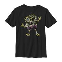 Little & Big Boys Crew Neck Short Sleeve Spongebob Graphic T-Shirt