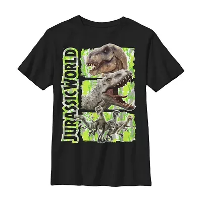 Little & Big Boys Jurassic World Crew Neck Short Sleeve Graphic T-Shirt