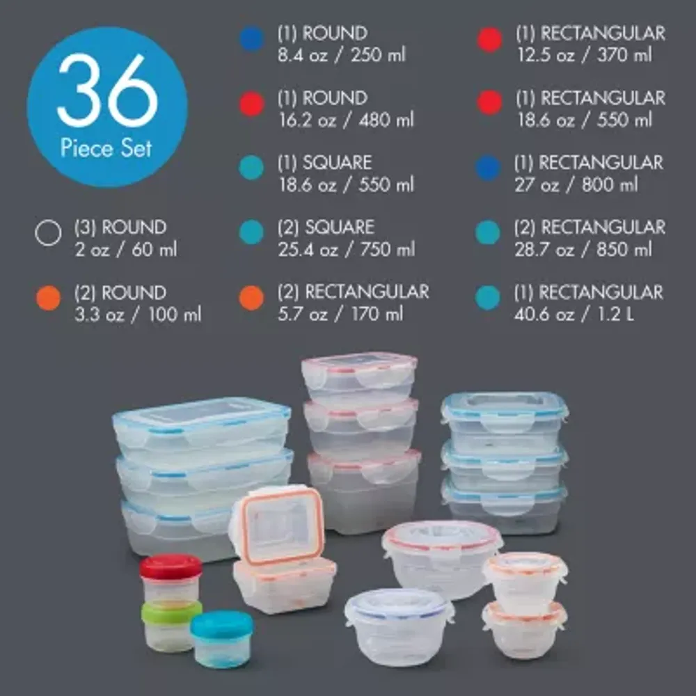 Lock & Lock Assorted Food Storge 36-pc. Food Container