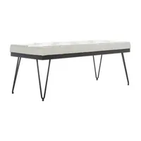 Marcella Faux Leather Accent Bench