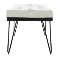 Marcella Faux Leather Accent Bench