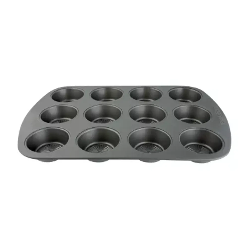 Anolon Advanced Bakeware Nonstick Muffin Pan, 12-Cup, Gray