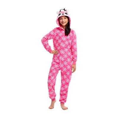 Jelli Fish Kids Little & Big Girls Fleece Long Sleeve One Piece Pajama