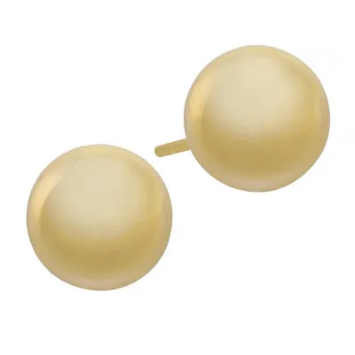 Silver Reflections 14K Gold Over Brass 11.5mm Stud Earrings