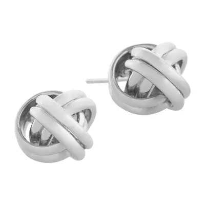 Silver Reflections Pure Silver Over Brass 12.8mm Stud Earrings