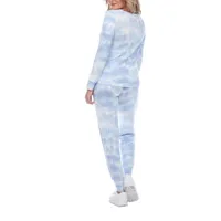 White Mark Womens Crew Neck Long Sleeve 2-pc. Pant Pajama Set