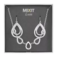 Mixit Silver Tone Collar Necklace & Drop Earrings 2-pc. Jewelry Set