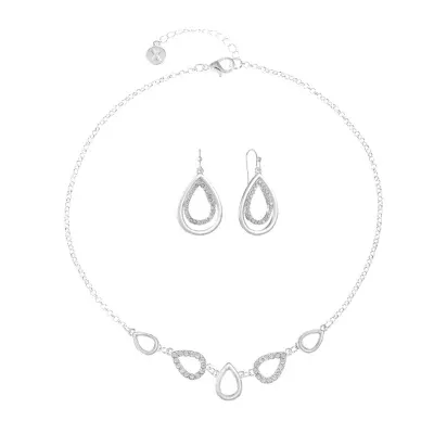 Mixit Silver Tone Collar Necklace & Drop Earrings 2-pc. Jewelry Set