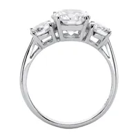 DiamonArt® Womens 3 CT. T.W. White Cubic Zirconia 10K Gold Round Engagement Ring