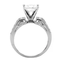 DiamonArt® Womens 2 1/2 CT. T.W. White Cubic Zirconia 10K Gold Square Engagement Ring