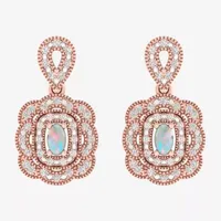 1/5 CT. T.W. Genuine White Opal 10K Gold Drop Earrings