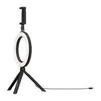 Iconic 8” Portable Led Ring Light With Desktop Stand & Phone Holder