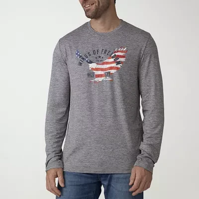 Free Country Mens Crew Neck Long Sleeve T-Shirt