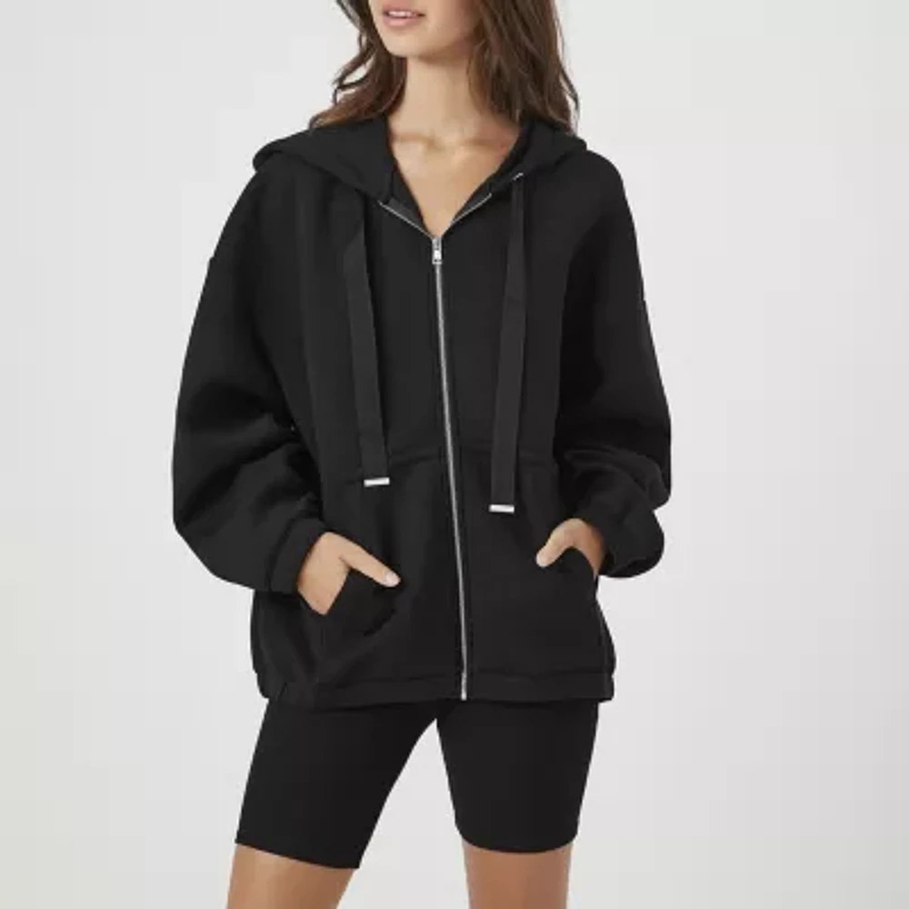 Forever 21 Juniors Womens Long Sleeve Zipper Hoodie