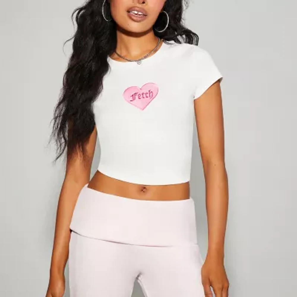 Forever 21 x Mean Girls Womens Crew Neck Short Sleeve Crop Top Juniors