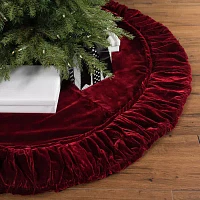 Vickerman 72" Plush Wine Velvet Indoor Tree Skirts