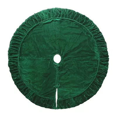 Vickerman 72" Plush Emerald Green Velvet Indoor Tree Skirts