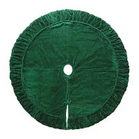 Vickerman 72" Plush Emerald Green Velvet Indoor Tree Skirt