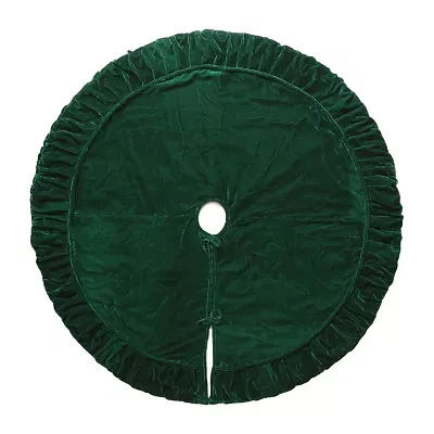 Vickerman 84" Plush Emerald Green Velvet Indoor Tree Skirts