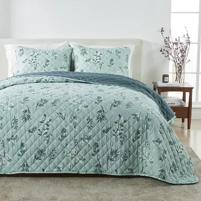 Linery Winter Botanical Reversible Quilt Set