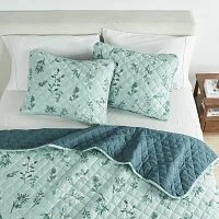 Linery Winter Botanical Reversible Quilt Set