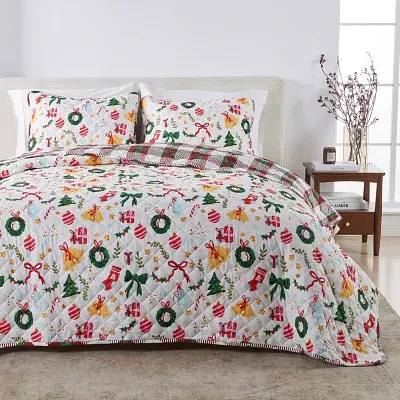 Linery Cheerful Holiday Quilt Set