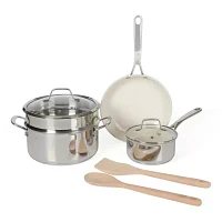 Martha Stewart Castelle 8-pc. Stainless Steel Cookware Set