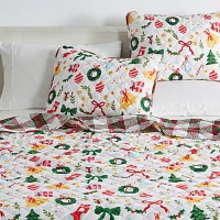 Linery Cheerful Holiday Quilt Set