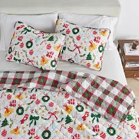 Linery Cheerful Holiday Quilt Set