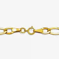 10K Gold 7.5 Inch Hollow Figaro Chain Bracelet