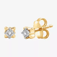 Yes, Please! 1/10 CT. T.W. Natural White Diamond 14K Gold Over Silver 2 Pair Earring Set