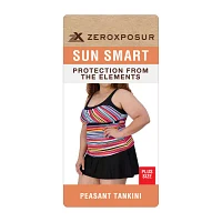 ZeroXposur Plaid Tankini Swimsuit Top Plus