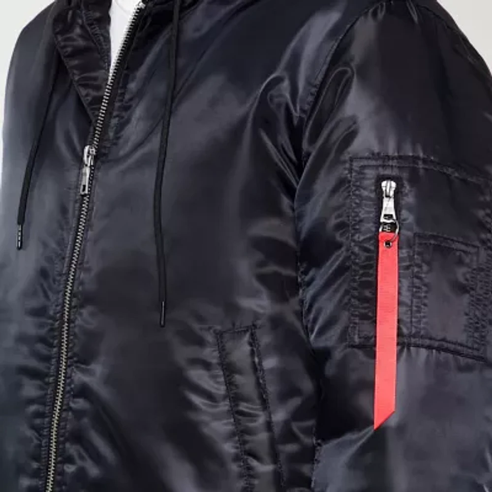 Forever 21 Mens Hooded Bomber Jacket