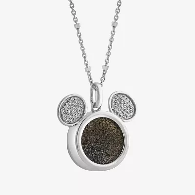 Disney Jewels Collection Womens 1/ CT. T.W. Natural White Diamond Sterling Silver Mickey and Friends Mickey Mouse Mickey Mouse Clubhouse Pendant Necklace