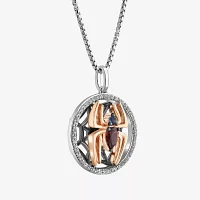 Marvel Fine Jewelry Womens 1/6 CT. T.W. Genuine Red Garnet 14K Rose Gold Over Silver Sterling Silver Spiderman Pendant Necklace