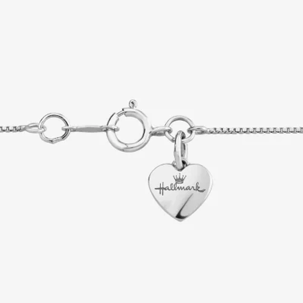 Hallmark Diamonds Bumble Bee Womens 1/10 CT. T.W. Natural White Diamond 14K Gold Over Silver Pendant Necklace