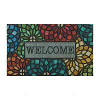 Mohawk Home Recycled Rubber Floret Outdoor Rectangular Doormats