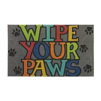 Mohawk Home Wipe Your Paws Recycled Rubber 18"X30" Rectangular Doormat