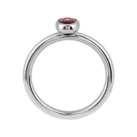 Personally Stackable Oval Genuine Garnet Ring