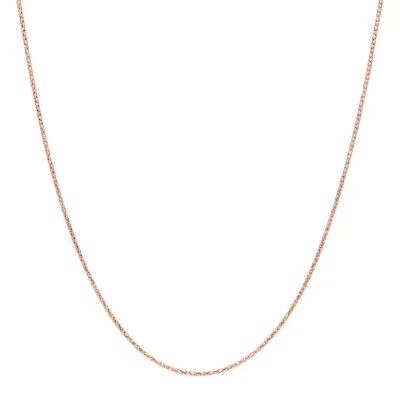 Made Italy 14K Gold 18 Inch Hollow Fashion Chain Necklace