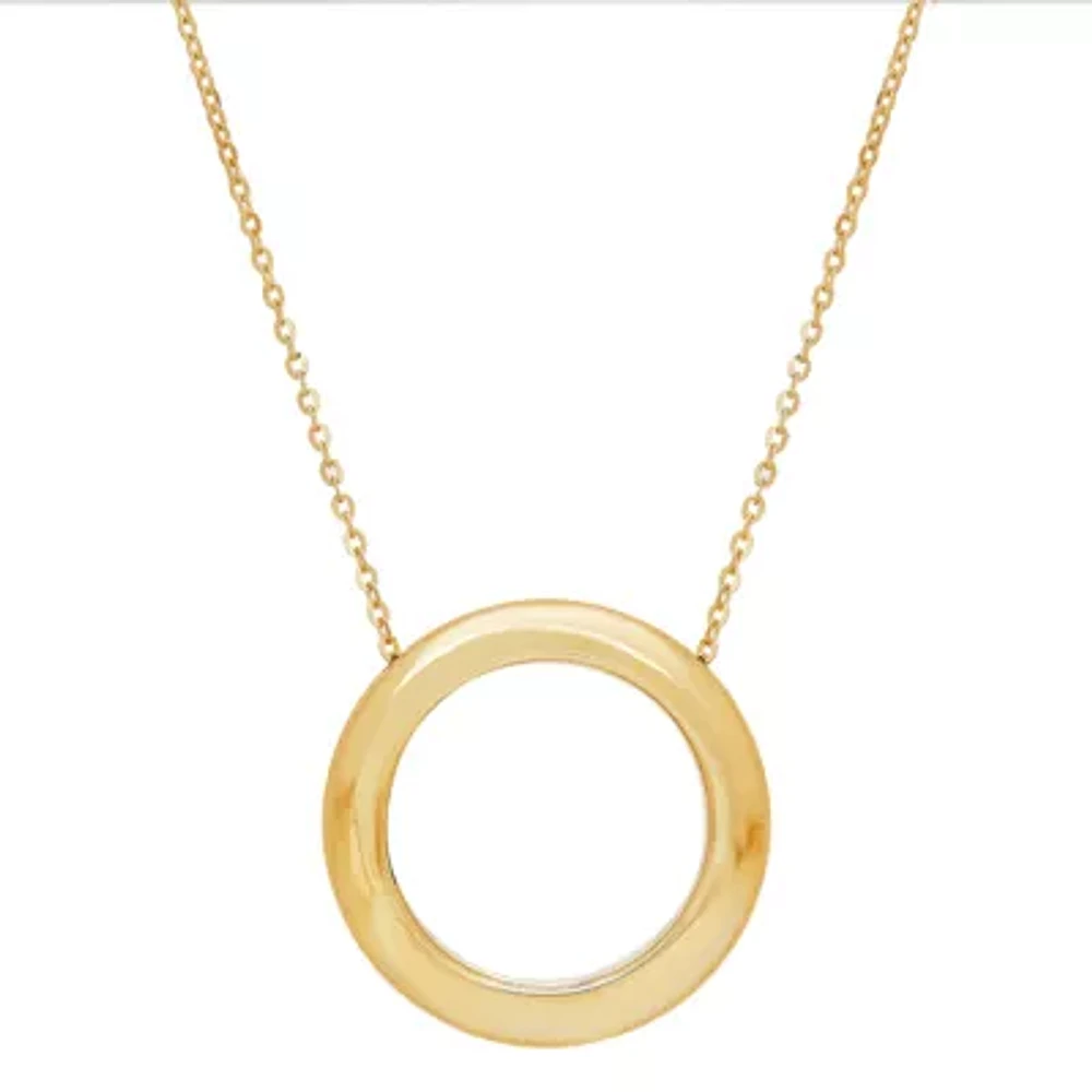 Womens 17 Inch 14K Gold Link Necklace