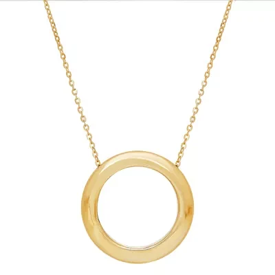 Womens 17 Inch 14K Gold Link Necklace