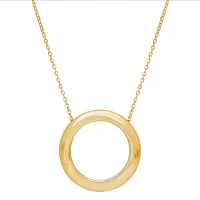 Womens 17 Inch 14K Gold Link Necklace