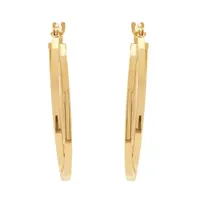 14K Gold 27.5mm Hoop Earrings