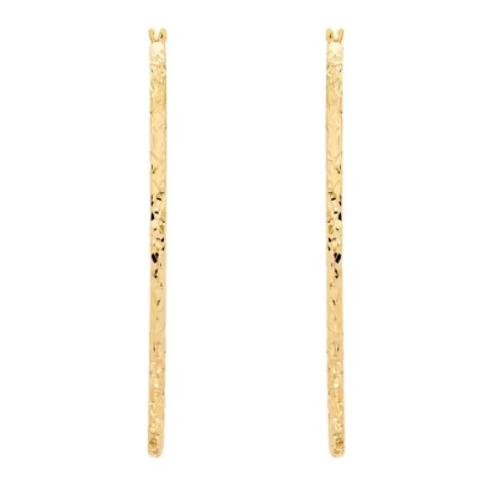 14K Gold 50mm Hoop Earrings