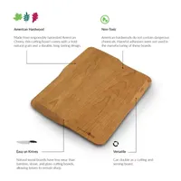 Casual Home Rectangle Cherry Wood Cutting Board Cutting Board